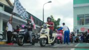 Asmo Sulsel Rayakan HUT RI ke-80 dengan Convoy Merdeka Honda Stylo 160